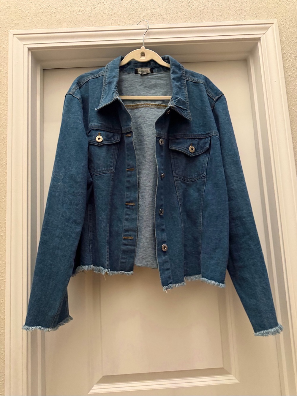Eighty Eight Blue Denim Jacket with Label Detail